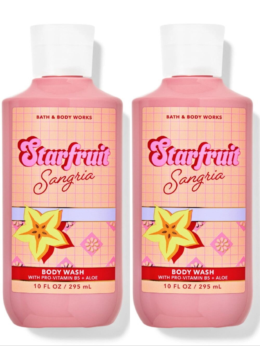 Bath & Body Works Starfruit Sangria Body Wash Set of 2 NEW Rare 10oz Each